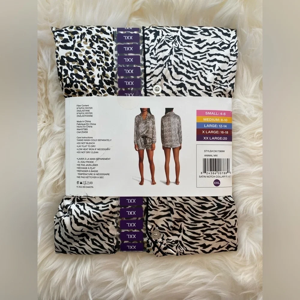 BB Dakota Satin Notch Collar PJ Set Size S, & XXL NWT SKU0048 & SKU 0138 - Picture 5 of 8